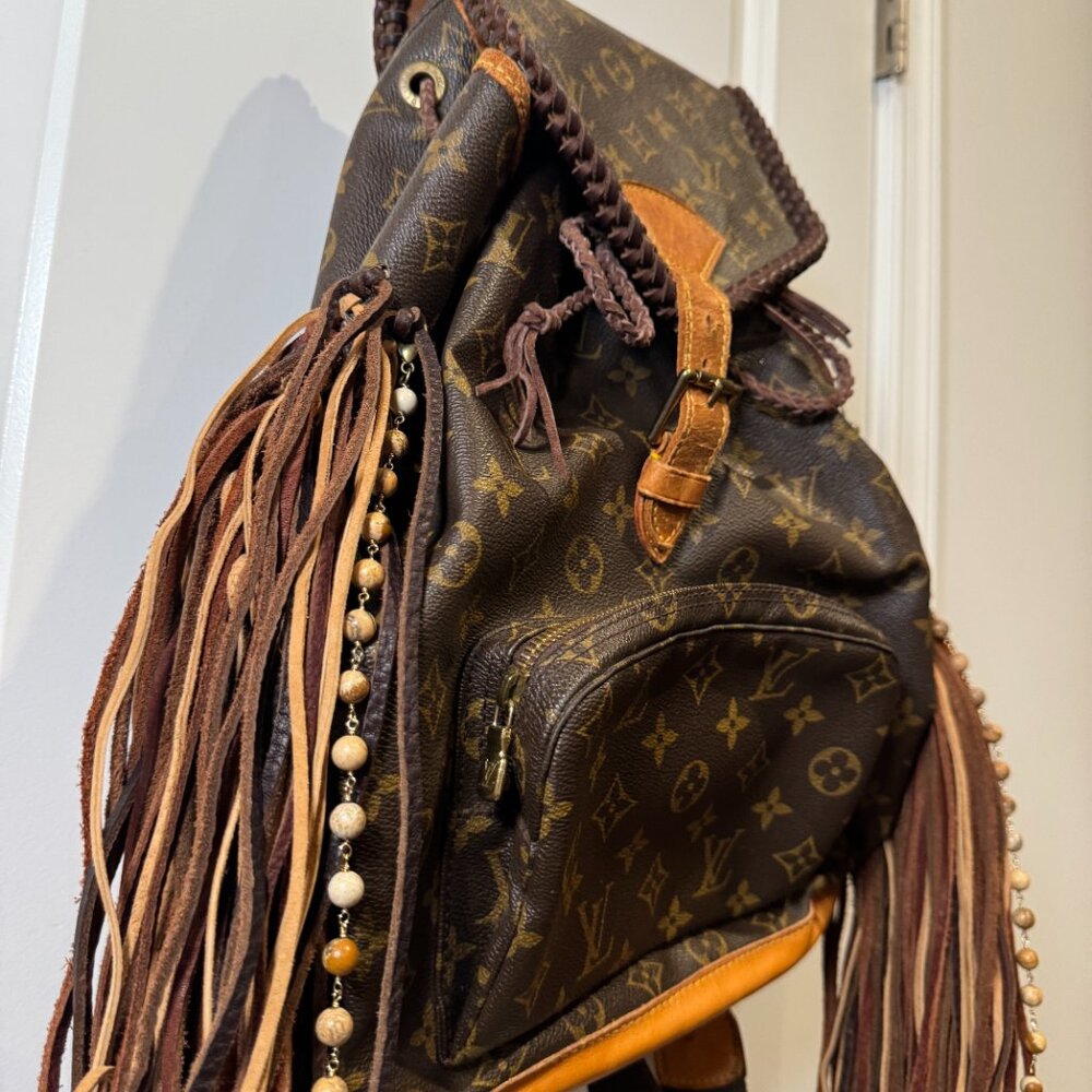 Vintage Boho Louis Vuitton Fringe Backpack - Picture 14 of 16